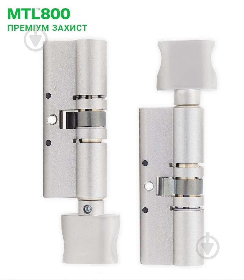 Цилиндр Mul-T-Lock MTL800/MT5+ 35x31 ключ-вороток 66 мм никель сатин - фото 3