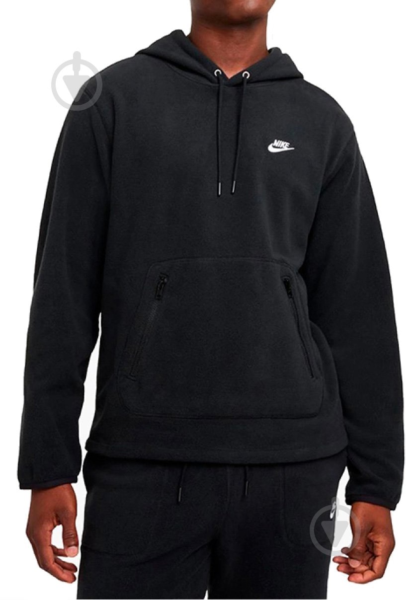 Джемпер Nike NK CLUB WINTERIZED PO HOODIE FZ0660-010 р.L черный - фото 1