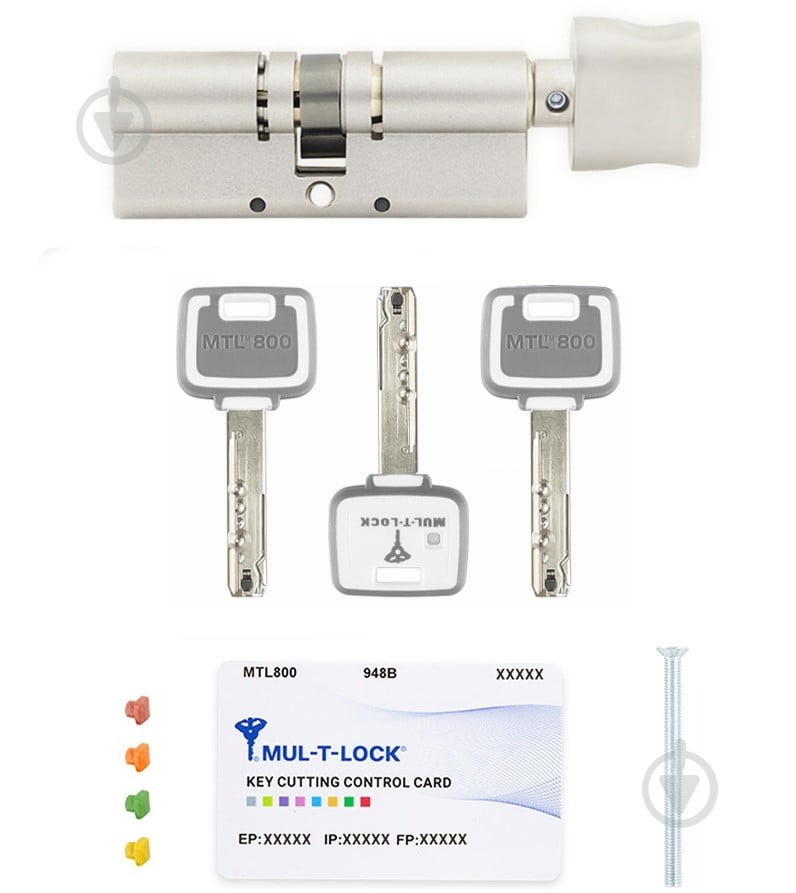 Цилиндр Mul-T-Lock MTL800/MT5+ 31x35 ключ-вороток 66 мм никель сатин - фото 5 Цилиндр Mul-T-Lock MTL800/MT5+ 31x35 ключ-вороток 66 мм никель сатин - фото 5