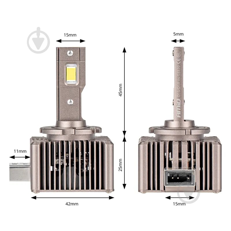 Автолампа светодиодная AMiO XD D1S 70 Вт 2 шт. (03310) - фото 4 Автолампа светодиодная AMiO XD D1S 70 Вт 2 шт. (03310) - фото 4