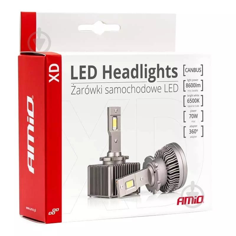 Автолампа світлодіодна AMiO XD D2S 70 Вт 2 шт. (03311) - фото 4