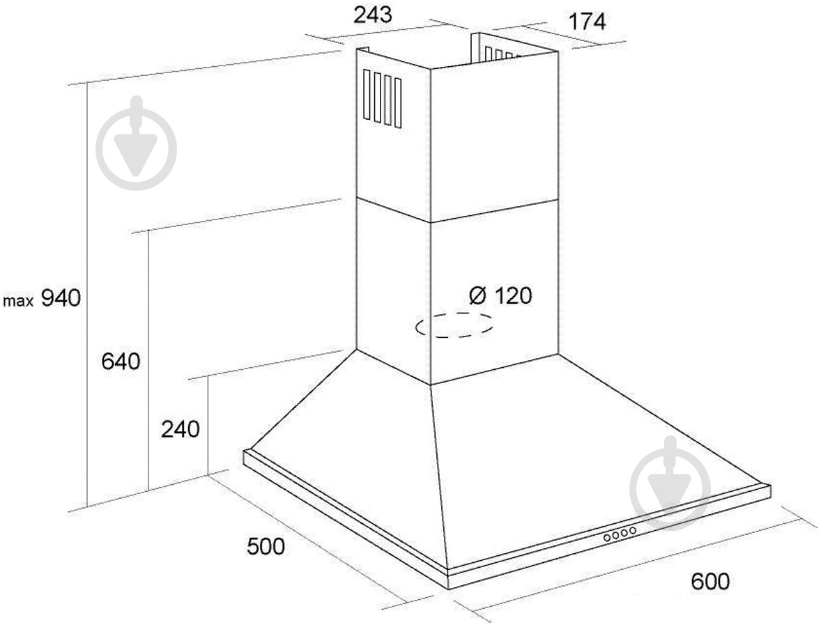 Вытяжка Pyramida KH 60 BLACK - фото 12