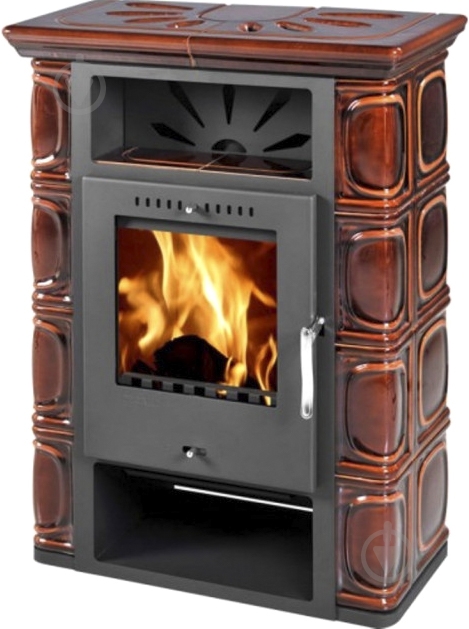 Каминная печь THORMA Borgholm black ceramik Top brown - фото 1