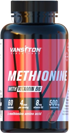 Добавка дієтична Vansiton Metionin без смаку 8 мг500 мг 60 капс. 60 порц. - фото 1