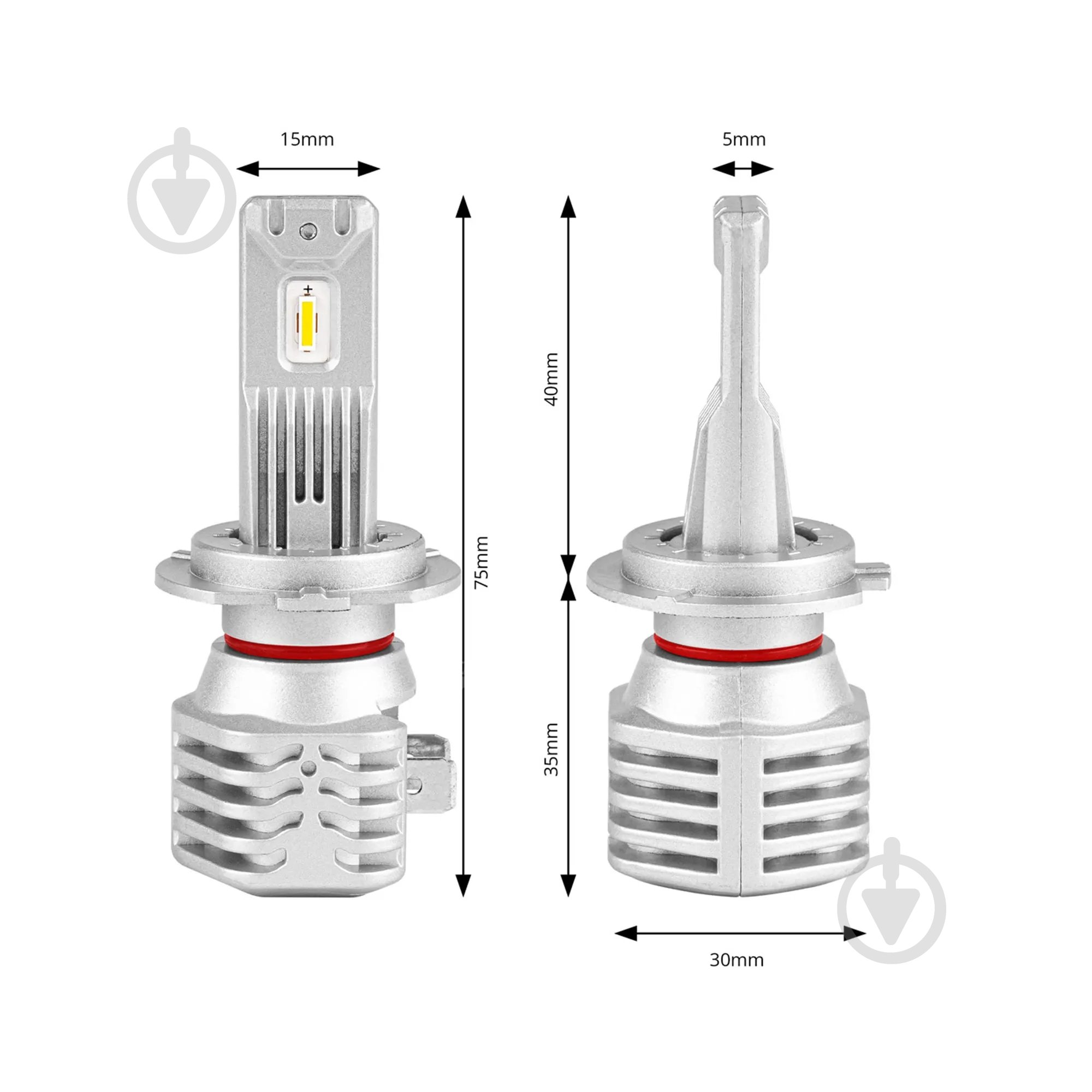 Автолампа світлодіодна AMiO X1 H7 40 Вт 2 шт. (02966) - фото 3