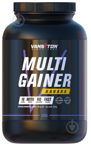 Гейнер Multigainer Vansiton банановый 1500 г - фото 1
