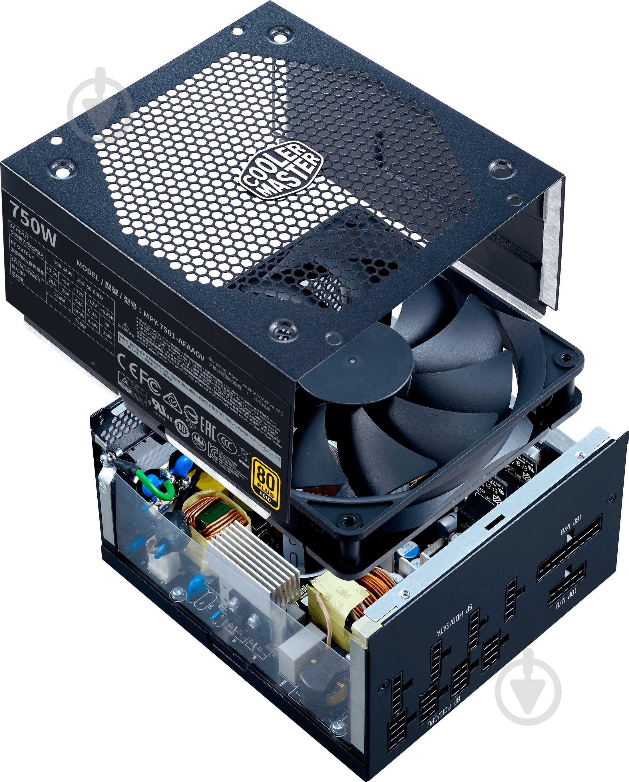 Блок питания Cooler Master V Gold MPY-7501-AFAAGV-EU 750 Вт - фото 8