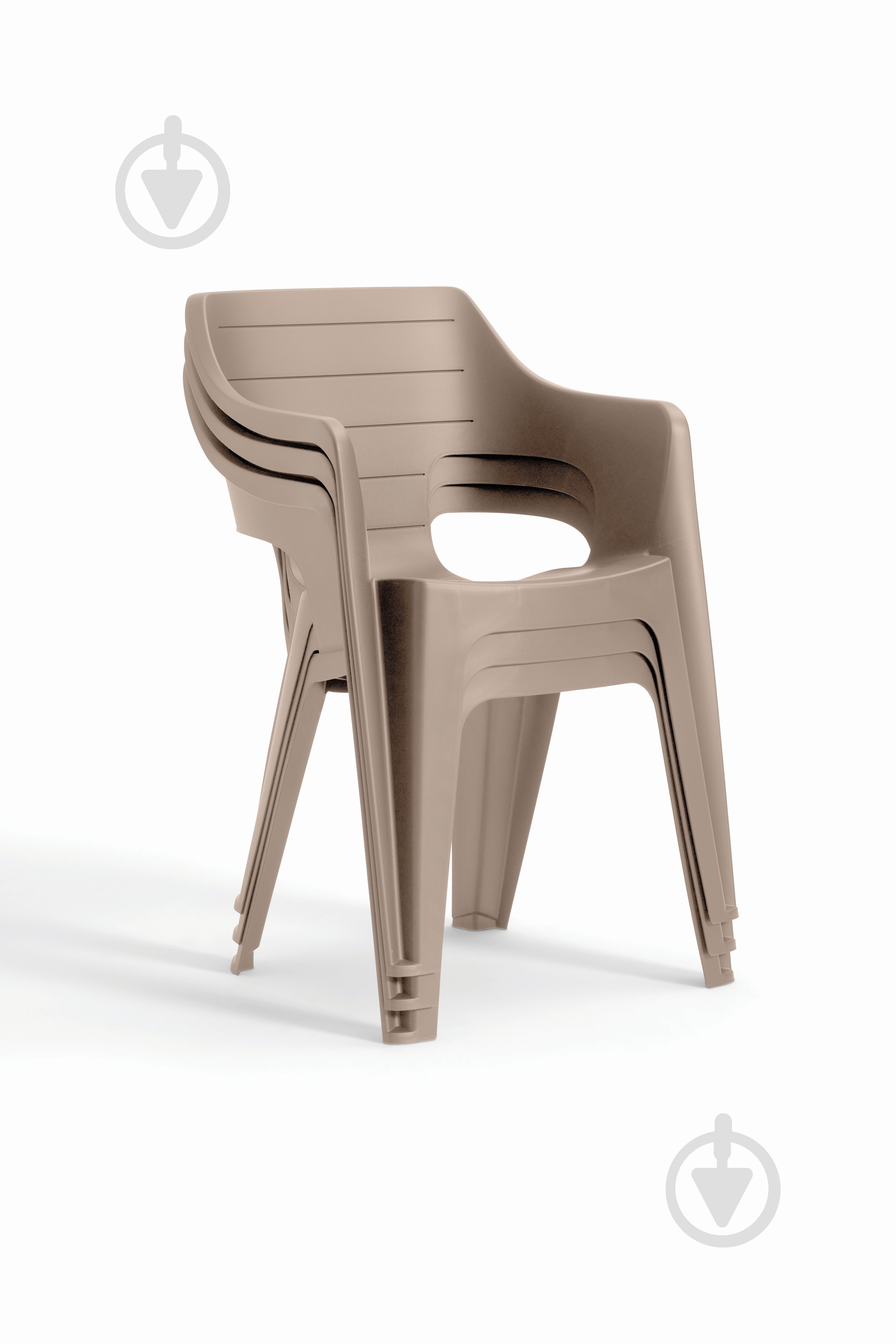 Стул пластиковый Keter Bilbao lowback 57х57х79 cм капучино - фото 3 Стул пластиковый Keter Bilbao lowback 57х57х79 cм капучино - фото 3