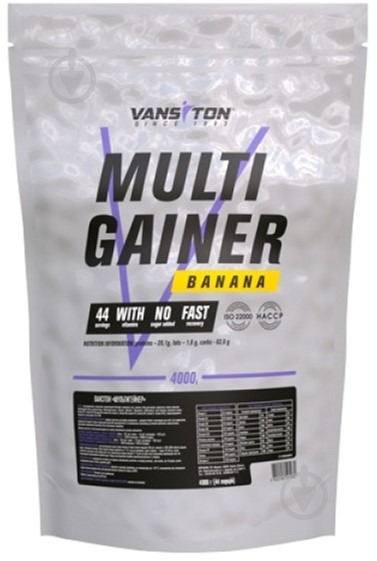 Гейнер Multigainer Vansiton банановый 4000 г - фото 1