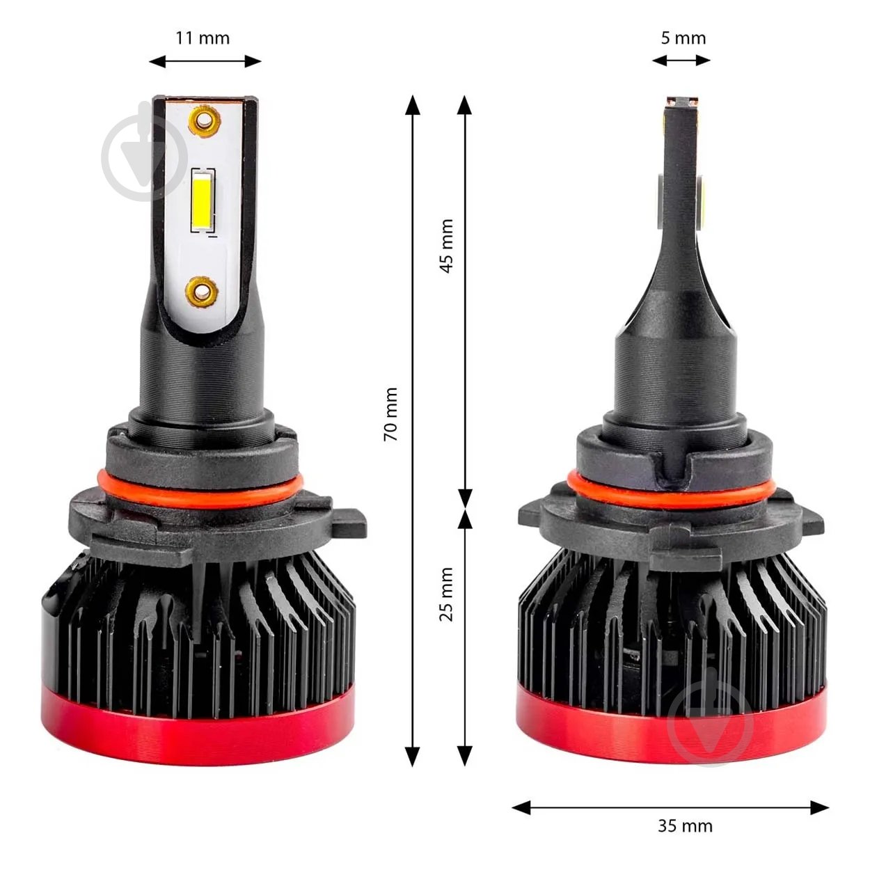 Автолампа світлодіодна AMiO BF HB4 50 Вт 2 шт. (02247) - фото 3