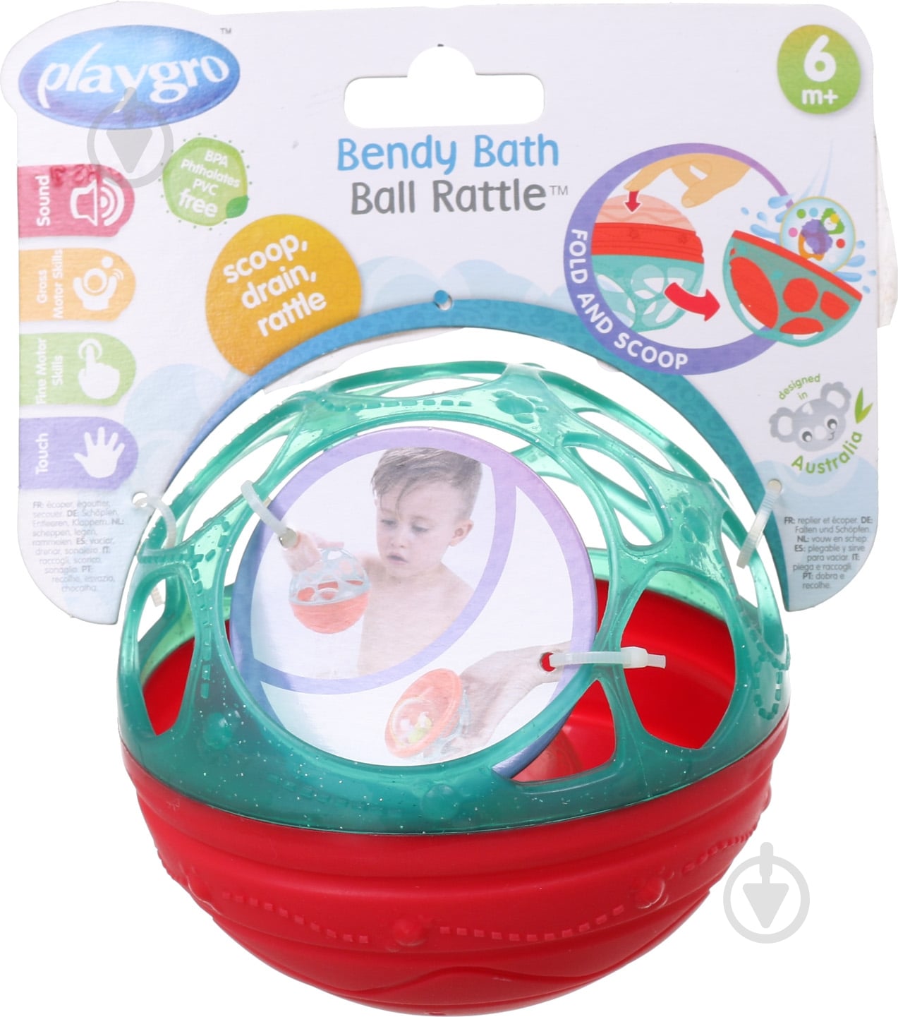 Іграшка для води Playgro М'ячик-брязкальце 73489 - фото 1