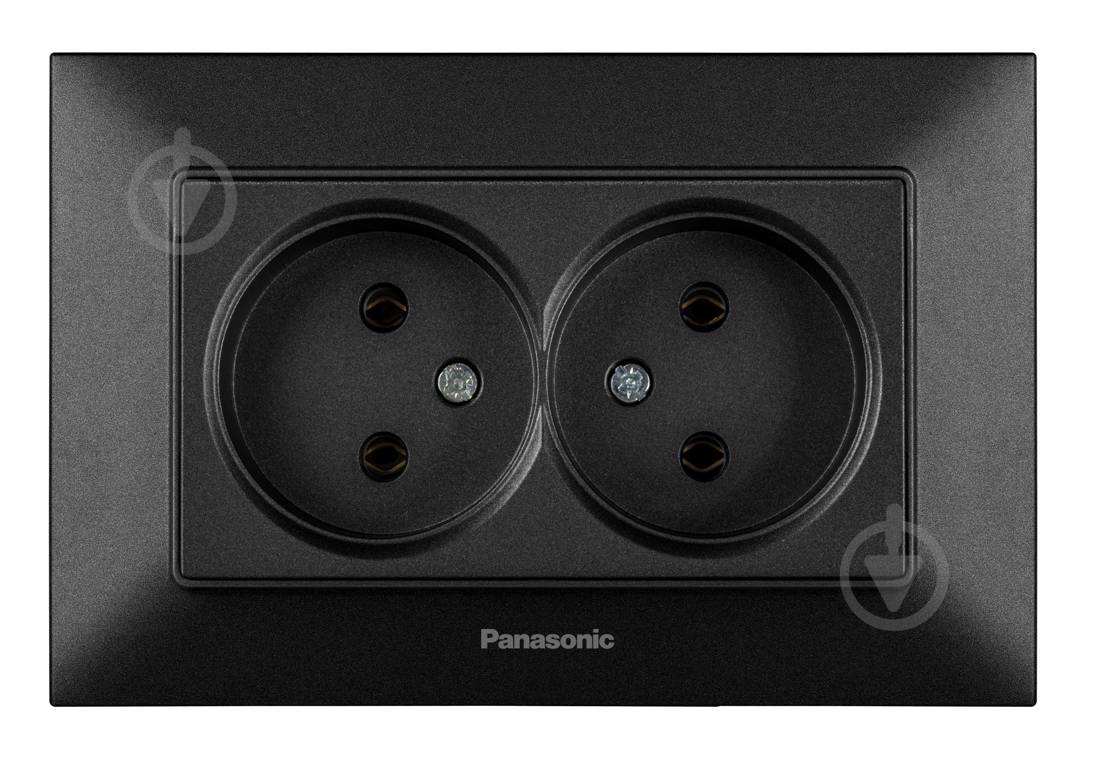 Розетка подвійна побутова без заземлення Panasonic Arkedia Slim IP22 480200275 - фото 1