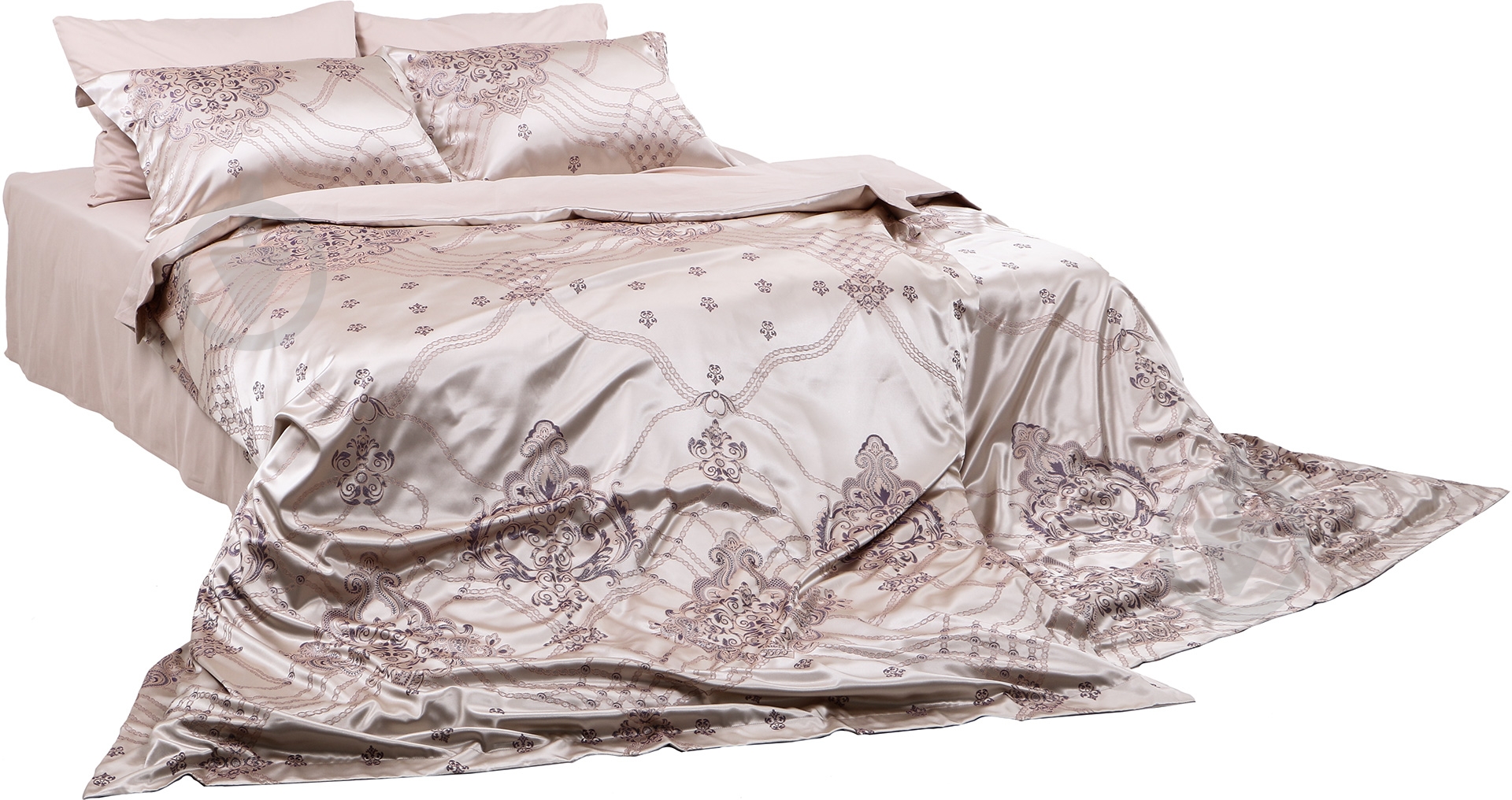 Комплект постільної білизни Aster сімейний бежевий Bermo - фото 1