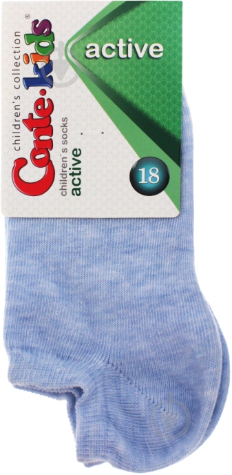 Носки детские для девочекдля мальчиков Conte-Kids ACTIVE 000 17С-63СП р.18 светло-голубой - фото 1
