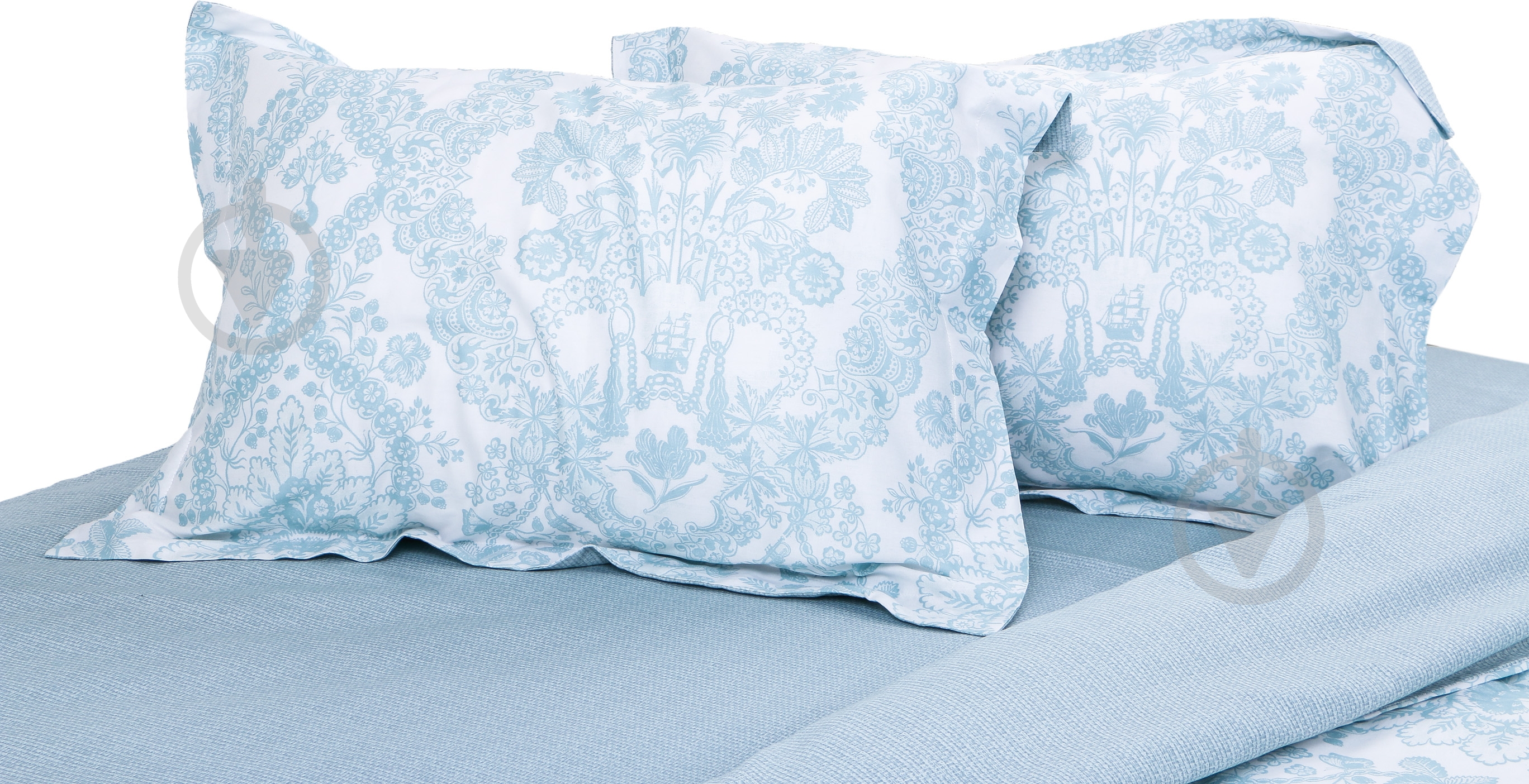 Комплект постільної білизни Voyage 2 блакитний La Nuit - фото 3 Комплект постільної білизни Voyage 2 блакитний La Nuit - фото 3