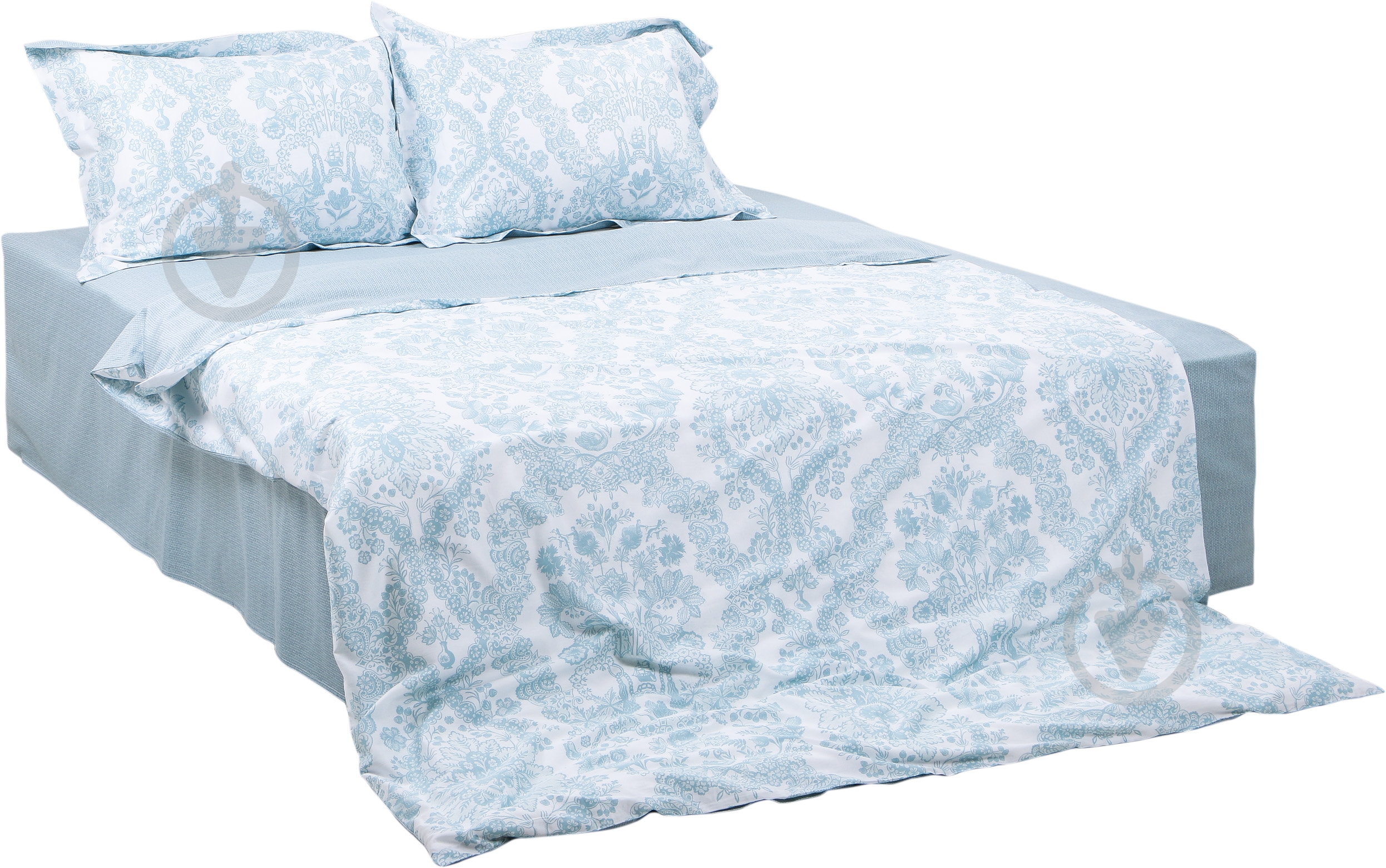 Комплект постільної білизни Voyage 2 блакитний La Nuit - фото 1 Комплект постільної білизни Voyage 2 блакитний La Nuit - фото 1