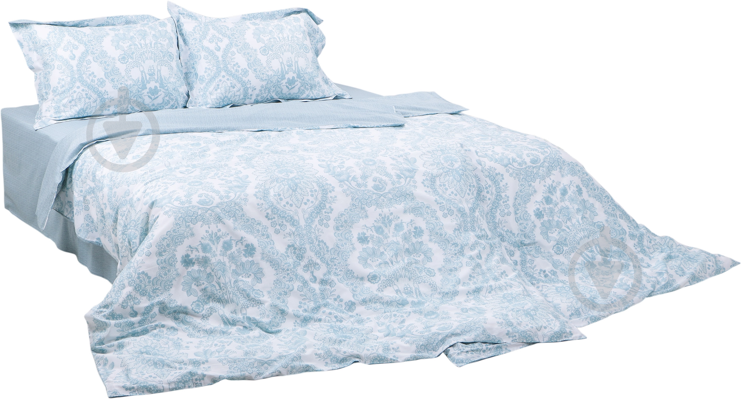 Комплект постільної білизни Voyage сімейний блакитний La Nuit - фото 1