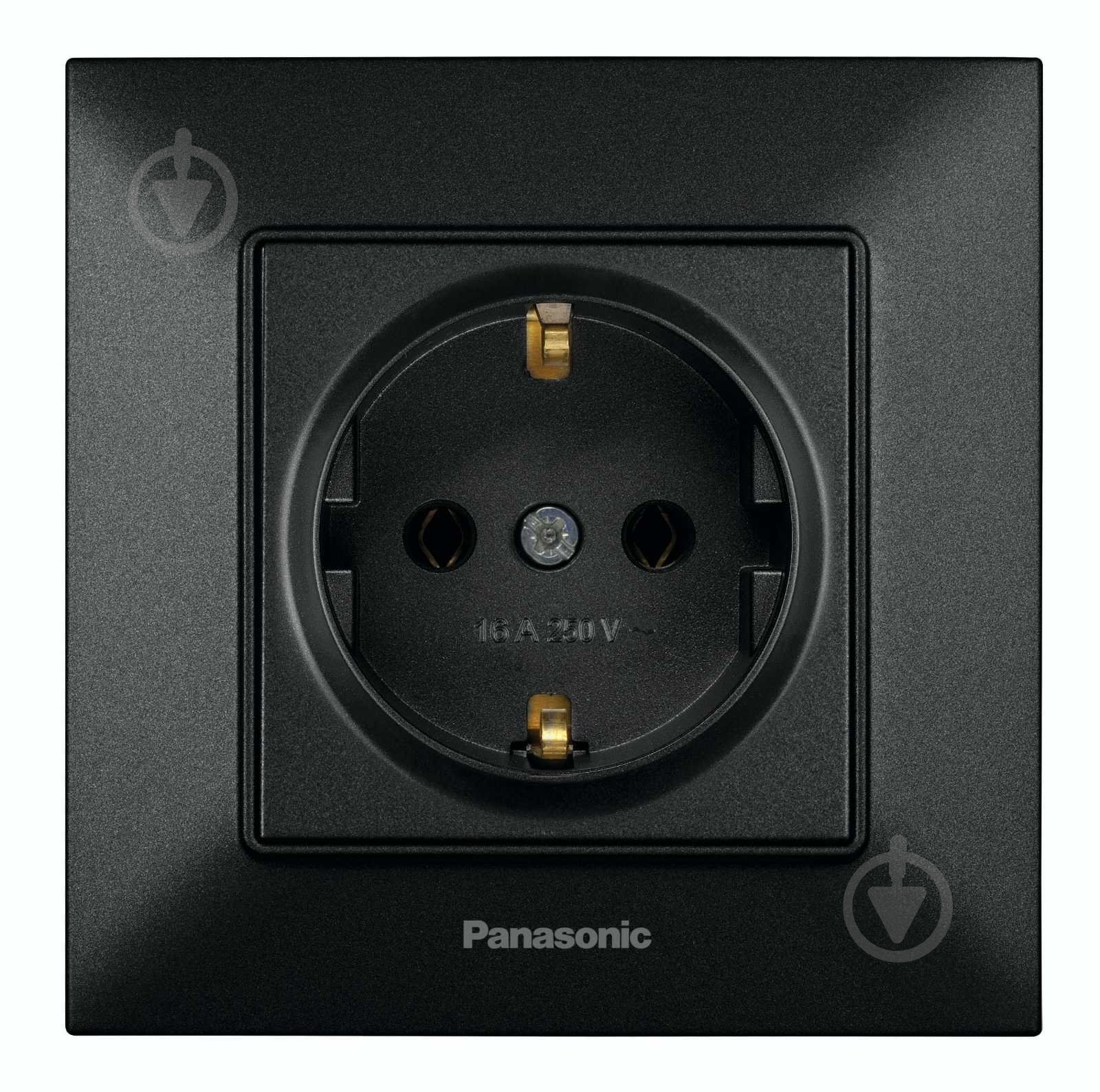 Розетка побутова із заземленням Panasonic Arkedia Slim IP22 480200274 - фото 1