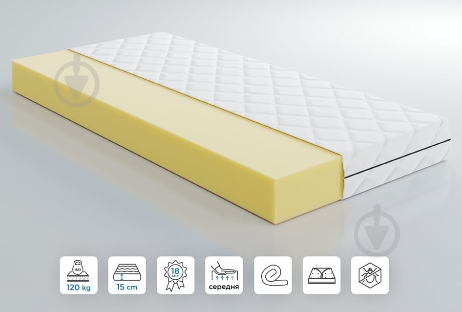 Матрац безпружинний Simple UP! (Underprice) 90х200 см - фото 2
