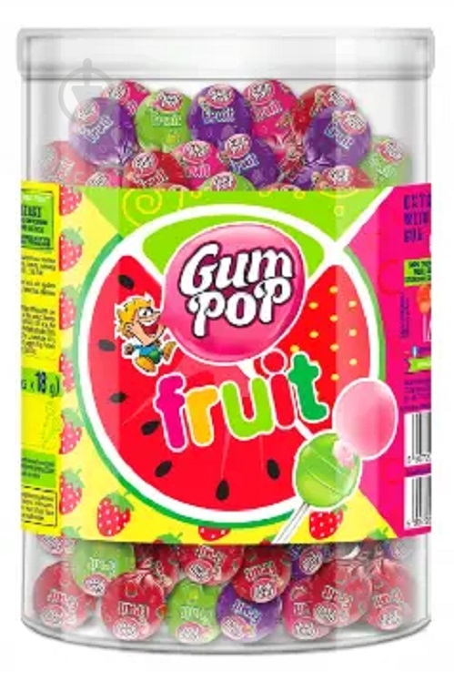Леденцы Argo GUM POP FRUIT 18 г 5907205410120 - фото 1