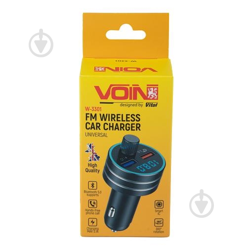 FM-трансмиттер Voin 2 USB 3,1A, Bluetooth 5.0, Hands-free W-3301 - фото 2