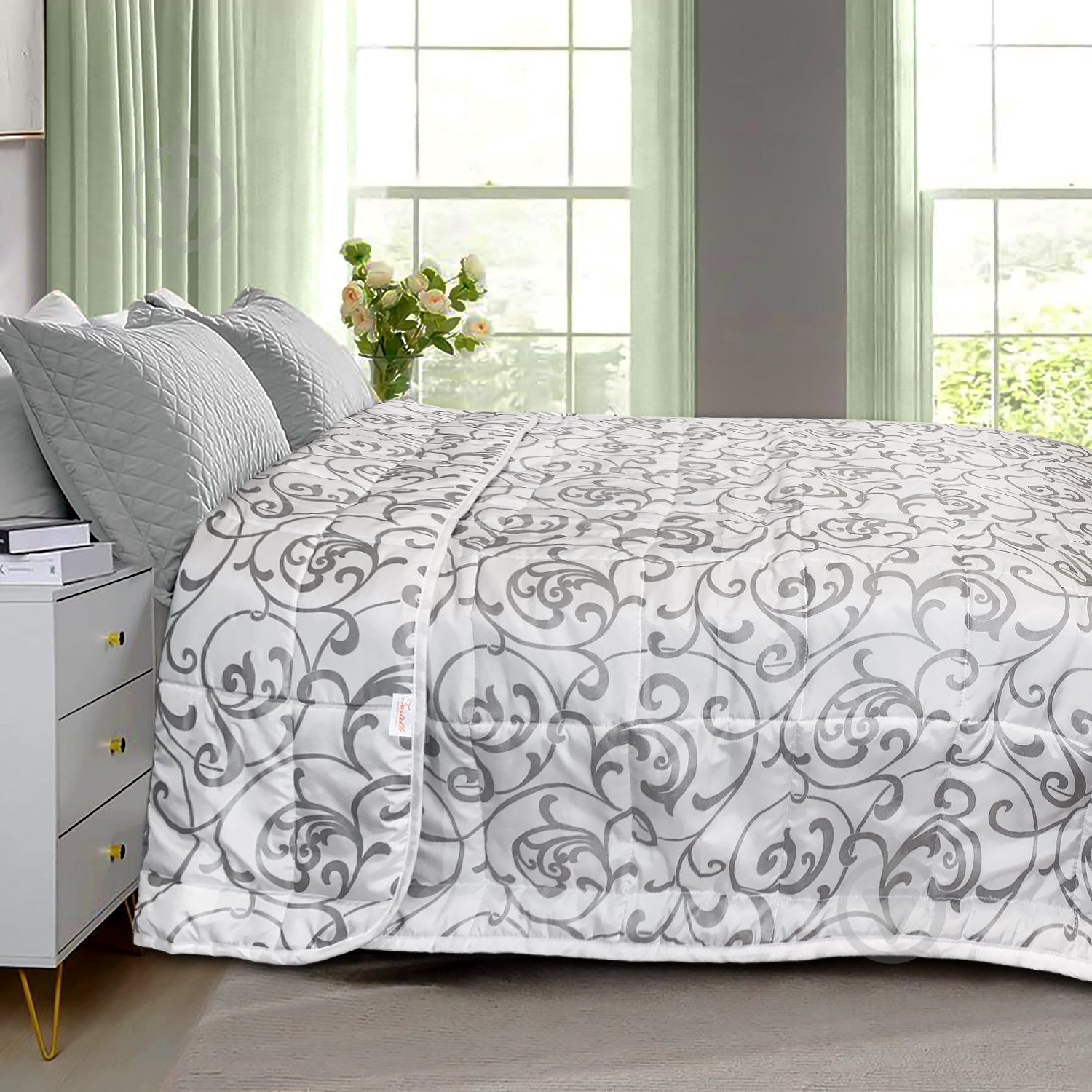 Ковдра демісезонна А111 Вензеля 200x220 см Zastelli білий - фото 1 Ковдра демісезонна А111 Вензеля 200x220 см Zastelli білий - фото 1