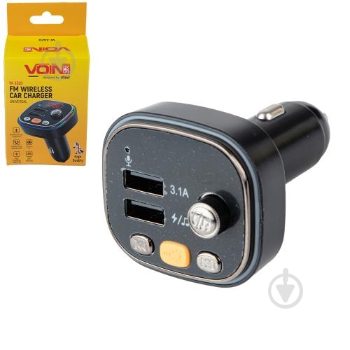 FM-трансмиттер Voin 2 USB 3,1A, Bluetooth 5.0, Hands-free W-3320 - фото 1