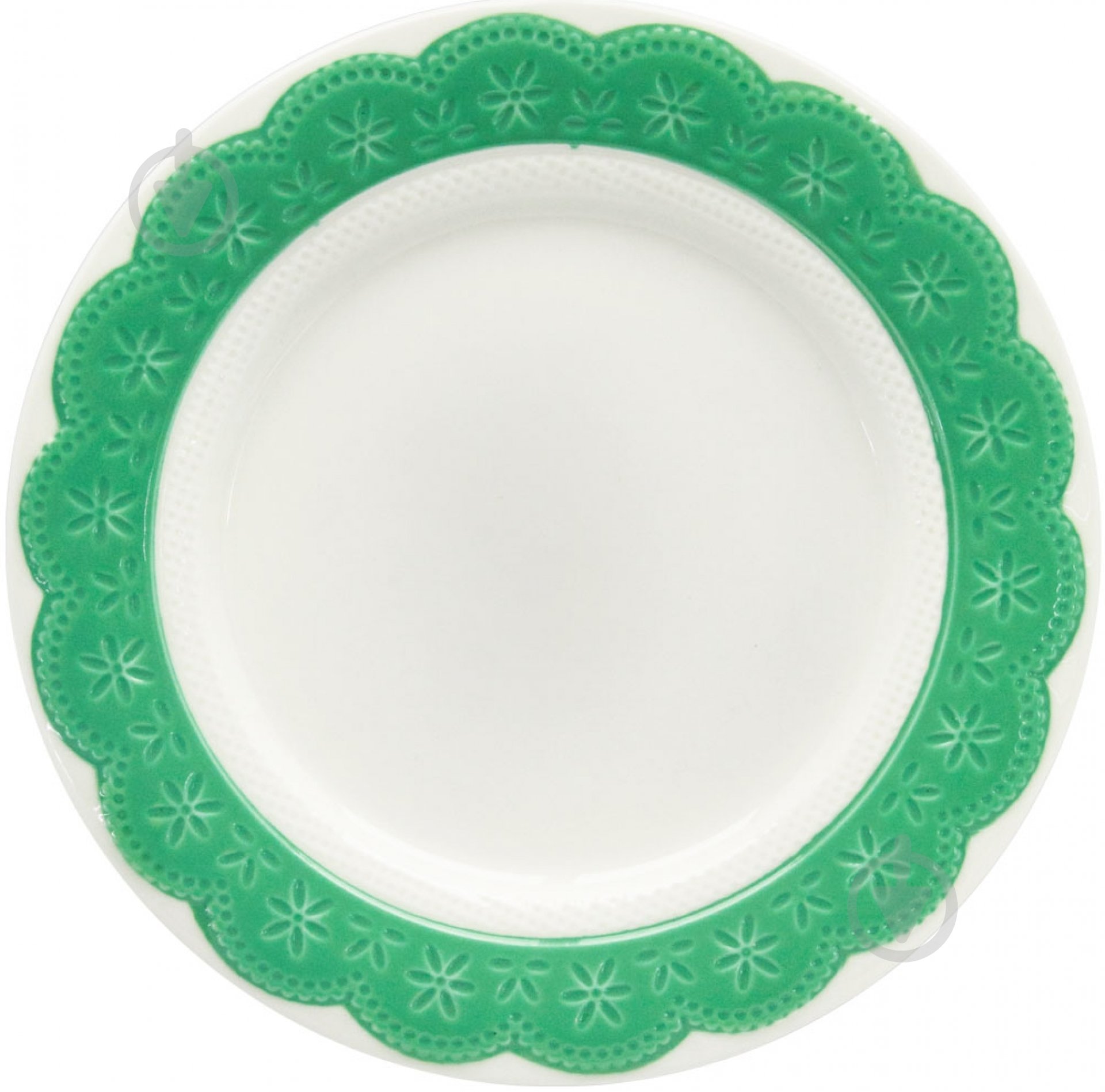 Тарелка десертная Krauff Lacy 21 см бирюзовая - фото 1 Тарелка десертная Krauff Lacy 21 см бирюзовая - фото 1