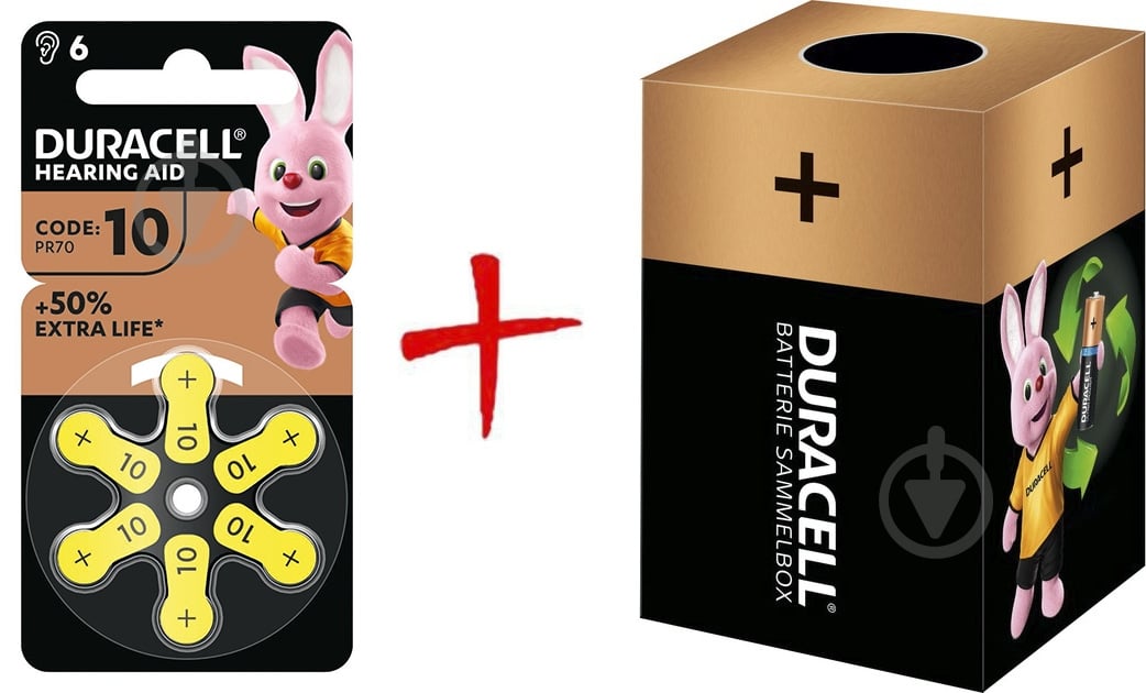 Батарейка Duracell для слухового аппарата PR70 6 шт. (+ Еко-бокс Duracell) - фото 1 Батарейка Duracell для слухового аппарата PR70 6 шт. (+ Еко-бокс Duracell) - фото 1