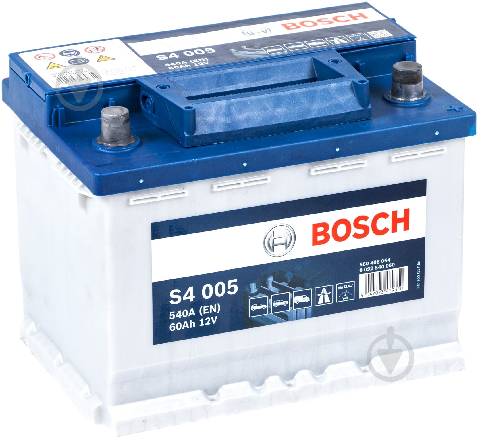 Акумулятор автомобільний Bosch S4 60Ah 540A 12V «+» праворуч (0092S40050) - фото 2