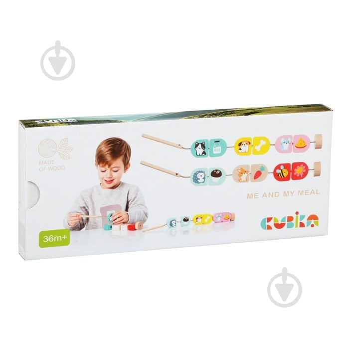 Игрушка развивающая Cubika Шнуровка Моя Еда - фото 1