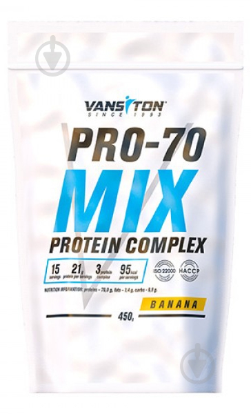 Протеин Vansiton Pro-70 Банан 450 г - фото 1