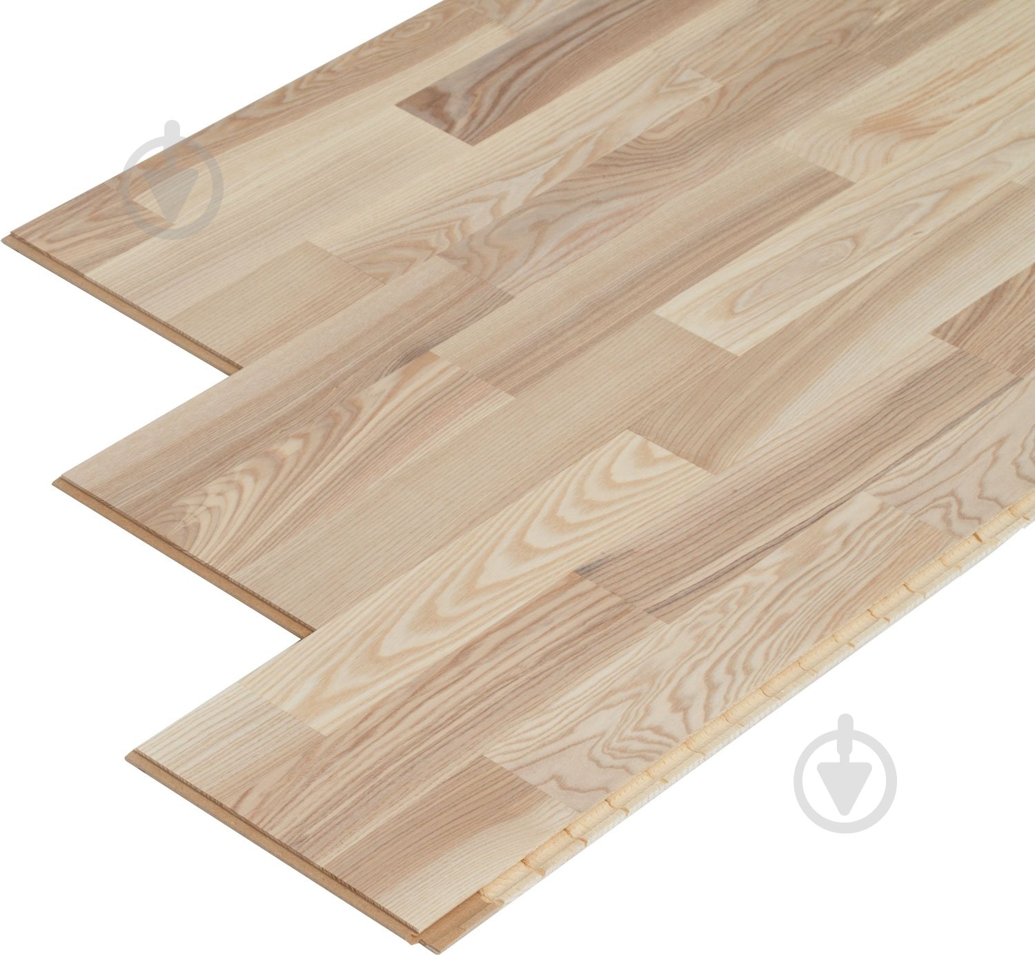 Паркетная доска Ekoparket ясень выбеленный трехполосная 1092х207х14 мм (1.58 кв.м) - фото 3
