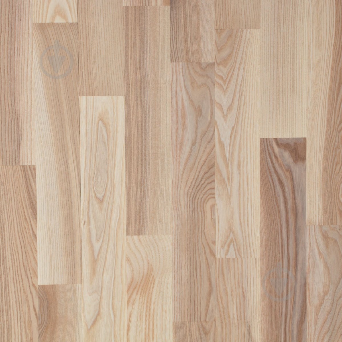 Паркетная доска Ekoparket ясень выбеленный трехполосная 1092х207х14 мм (1.58 кв.м) - фото 1