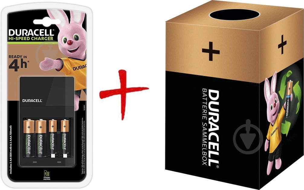 Зарядное устройство Duracell 4 часа 1 шт. (+ Еко-бокс Duracell) - фото 1 Зарядное устройство Duracell 4 часа 1 шт. (+ Еко-бокс Duracell) - фото 1