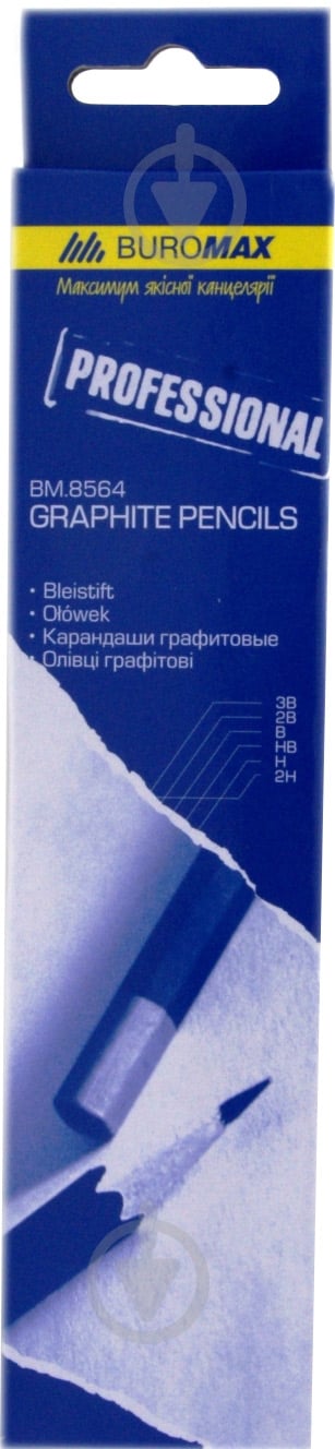 Олівці чорнографітні Professional 6 шт. BM.8564 Buromax - фото 1