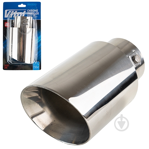 Насадка на глушитель Vitol НГ-0202V Chrome - фото 1