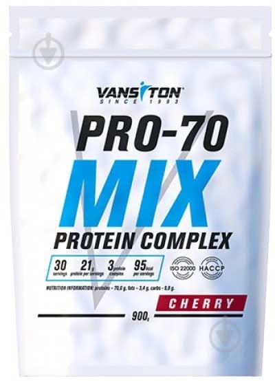 Протеин Vansiton Pro-70 Вишня 900 г - фото 1