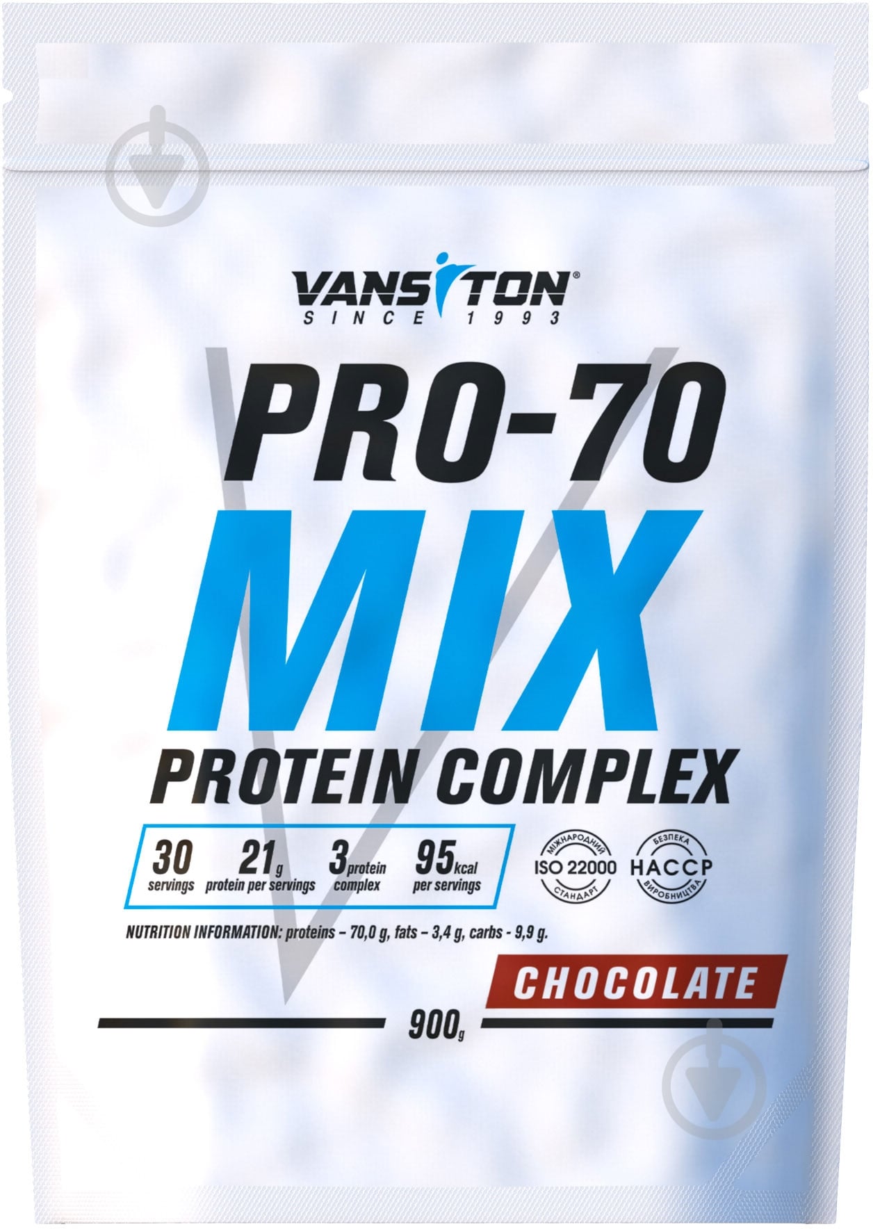 Протеїн Vansiton Про 70 Шоколад 900 г - фото 1