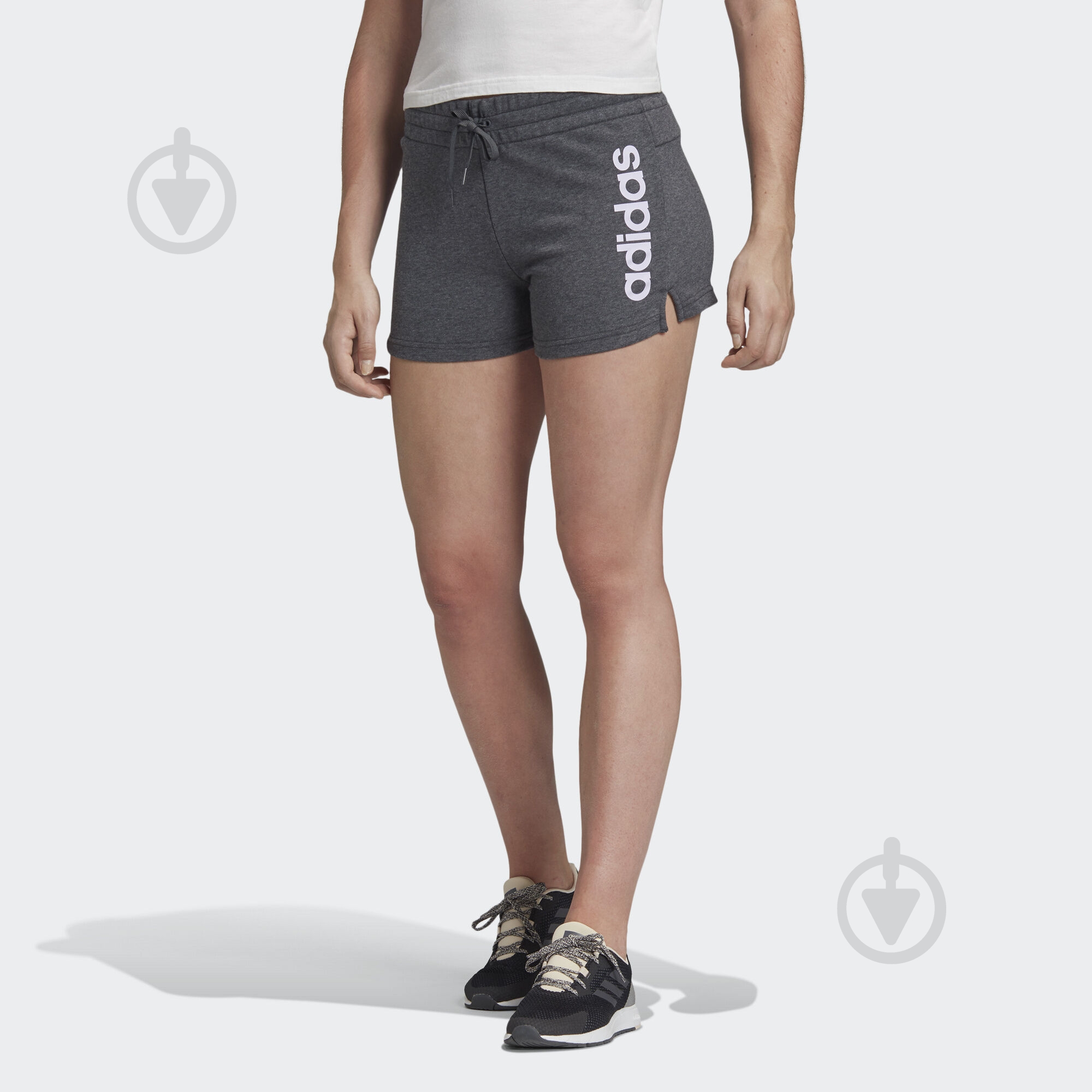 Шорты Adidas W E LIN SHORT FM6686 р. S серый - фото 3 Шорты Adidas W E LIN SHORT FM6686 р. S серый - фото 3