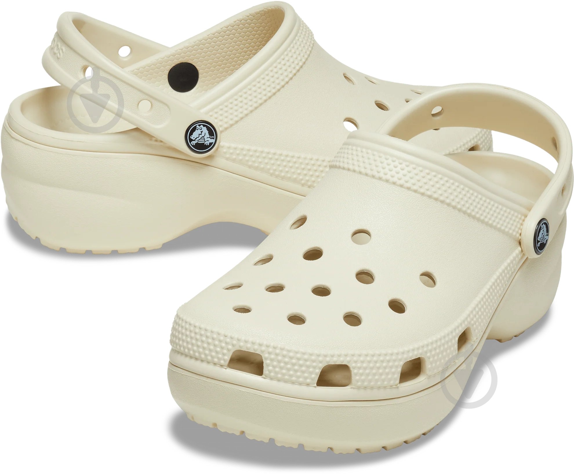 Сабо Crocs Classic Platform Clog 206750-2Y2 р.38/39 бежевый - фото 4
