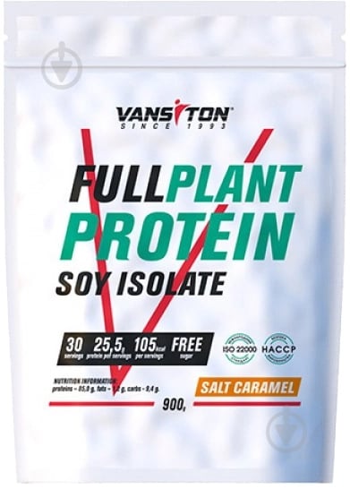 Протеїн Vansiton Plant protein Солона карамель 900 г - фото 1