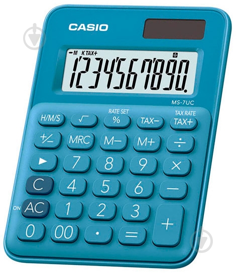 Калькулятор 10-разрядный MS-7UC-BU-S-EC Casio - фото 1 Калькулятор 10-разрядный MS-7UC-BU-S-EC Casio - фото 1