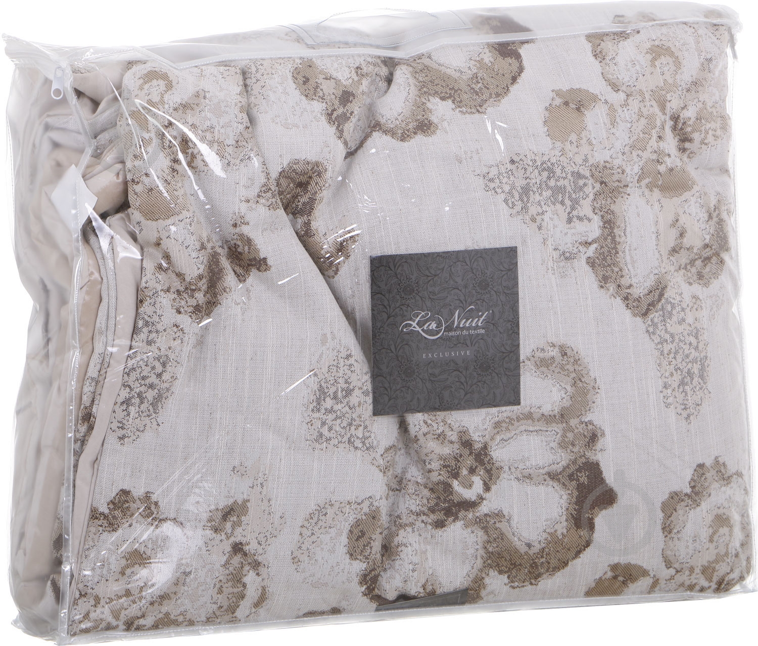 Покрывало Перлен 260x240 см La Nuit бежевый с коричневым - фото 3
