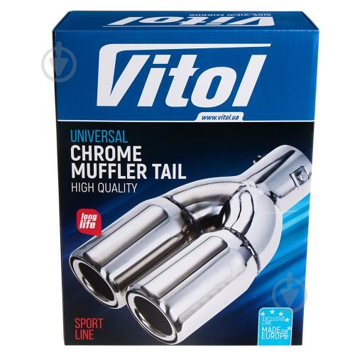 Насадка на глушитель Vitol НГ-0478 Chrome - фото 2
