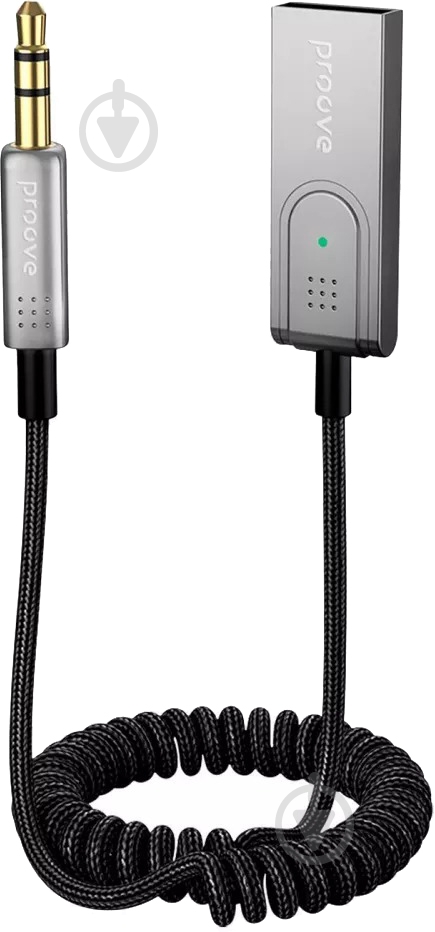 USB-хаб Proove Helix USB to 3.5 mm вбудований мікрофон Bluetooth 5.3 срібний (ADCS00001803) - фото 1