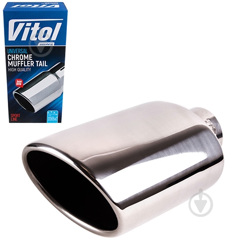 Насадка на глушник Vitol НГ-0553 Chrome - фото 3