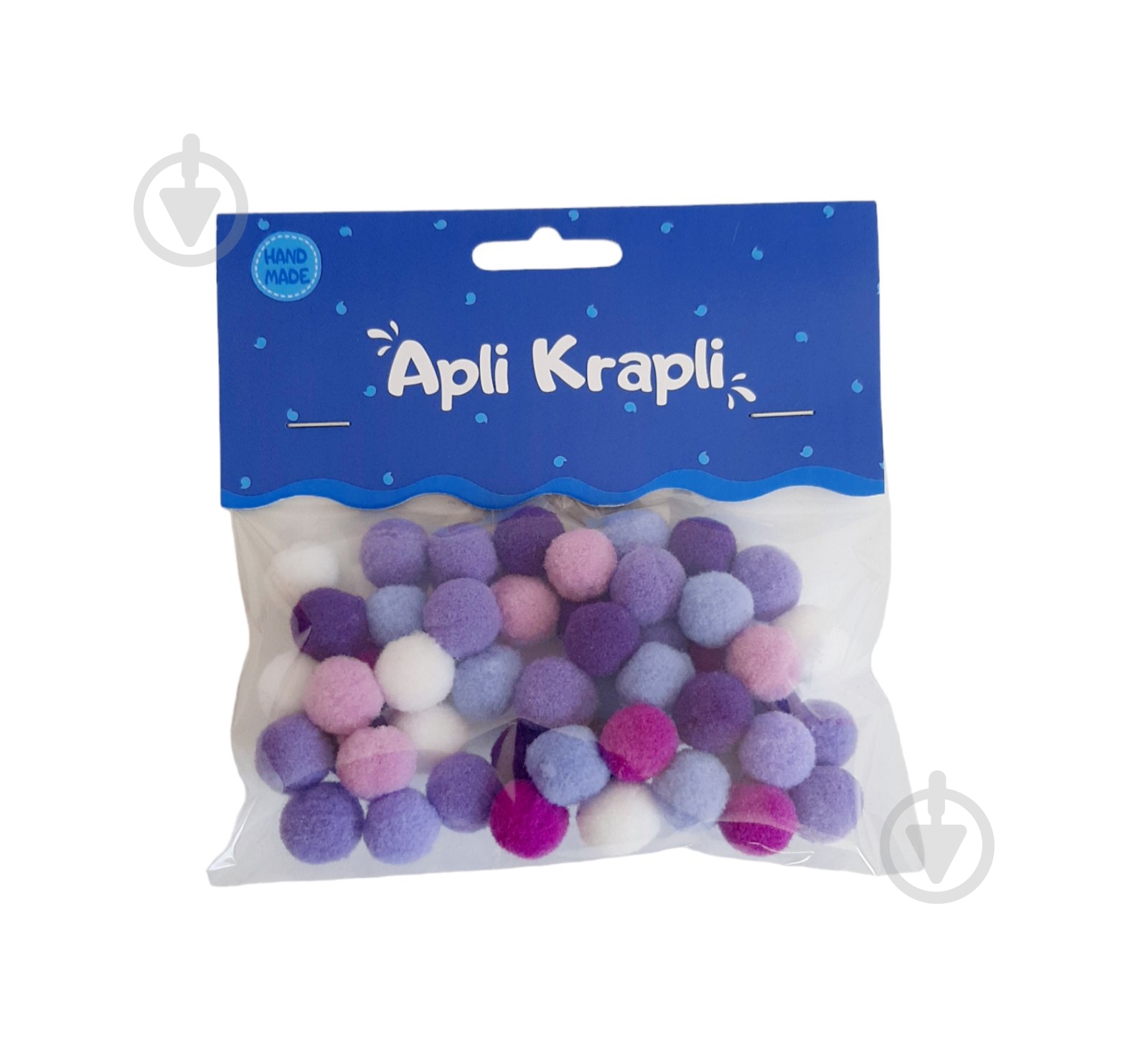 Набор помпонов микс 50 шт. Аплі Краплі - фото 1