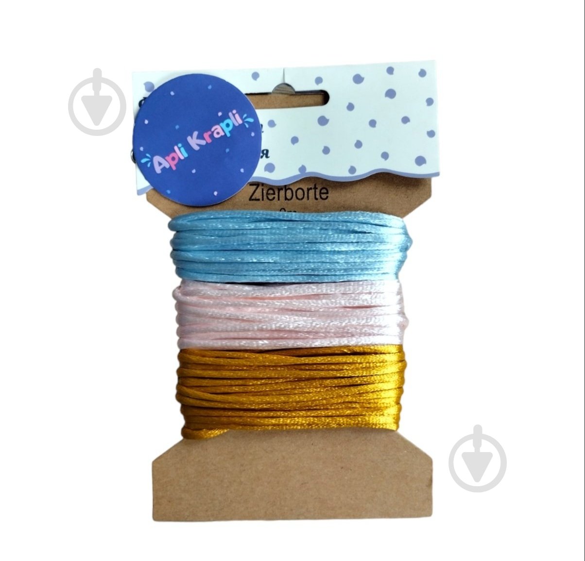 Набор для творчества Шнур (3 цвета по 3 м) Аплі Краплі - фото 2 Набор для творчества Шнур (3 цвета по 3 м) Аплі Краплі - фото 2