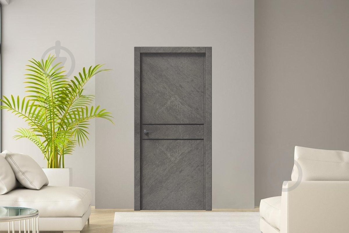 Дверное полотно IN WOOD ET-05 ПГ с черным молдингом и кромкой 800 мм срез камня - фото 2 Дверное полотно IN WOOD ET-05 ПГ с черным молдингом и кромкой 800 мм срез камня - фото 2